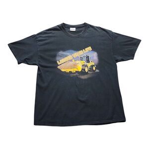 VTG  Cat Caterpillar Loader Larger Than Life T Shirt  Size XL Rare USA Work